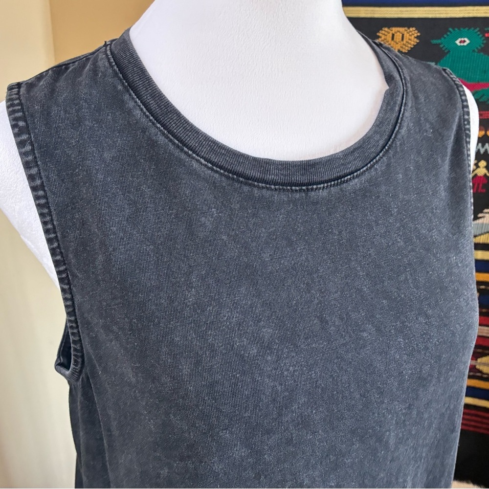 Acid Wash Black Tank Mini Dress by Z Supply size M - Picture 4 of 12